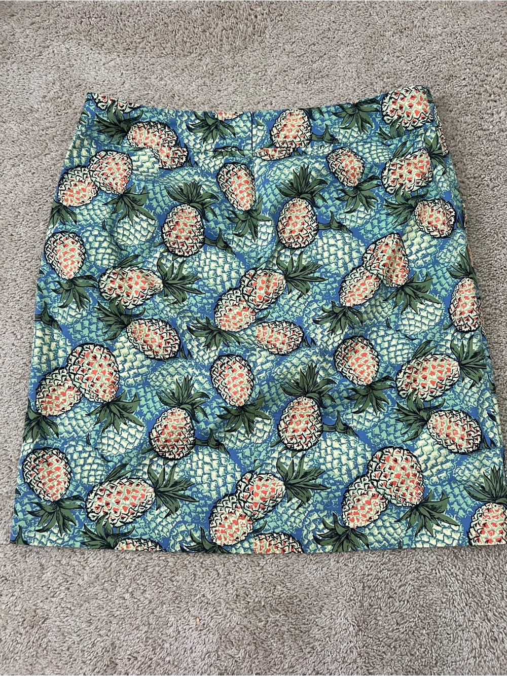 Talbots Size 16W Pineapple Tropical Print Pencil Skirt Plus Size - Picture 6 of 6